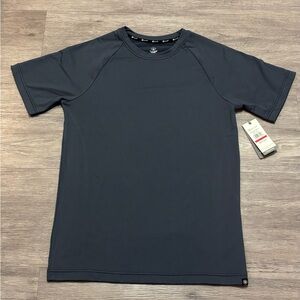 NWT Gaiam Men's Supine Crew Fitness Tee - Cool Grey - Small